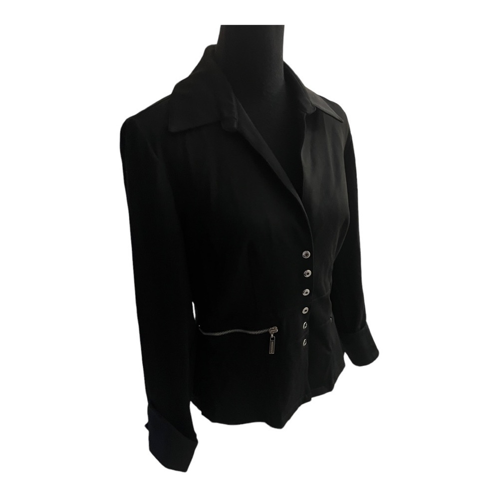 Vertigo Paris Black Button Up Blazer Large